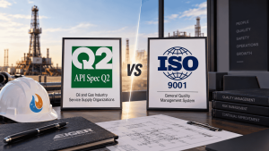 API Spec Q2 vs ISO 9001 comparison for oilfield quality management