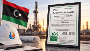 Eiger Engineering & Oilfield Services API Spec Q2 registration certificate in Libya
